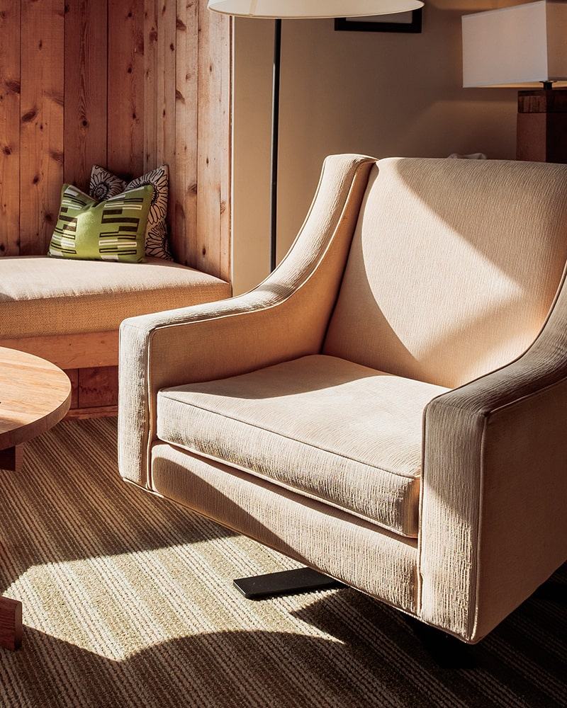 Reading chair in the Lark Room