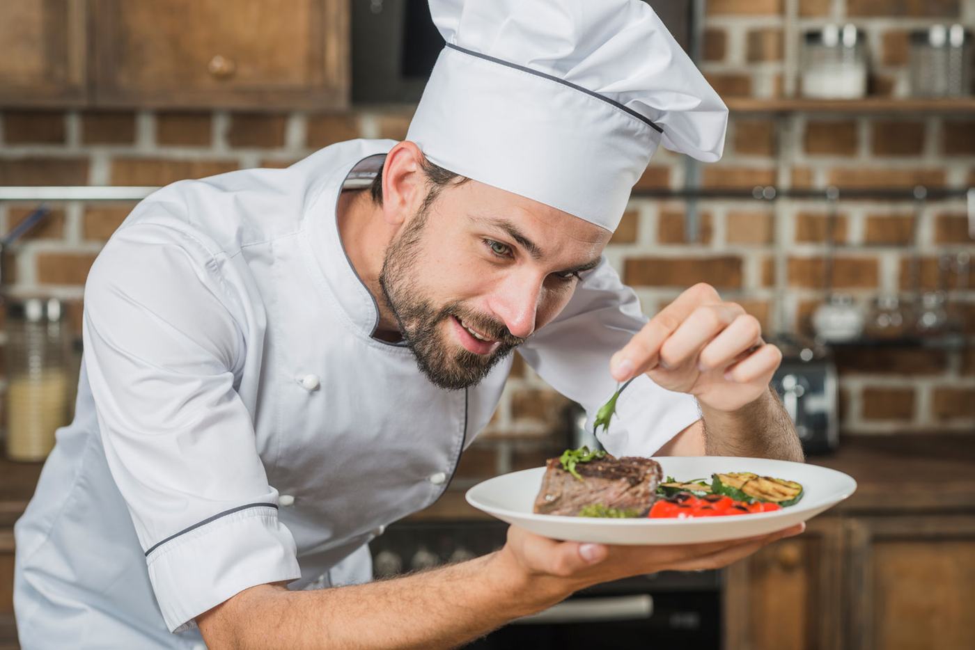 Plating in the kitchen
