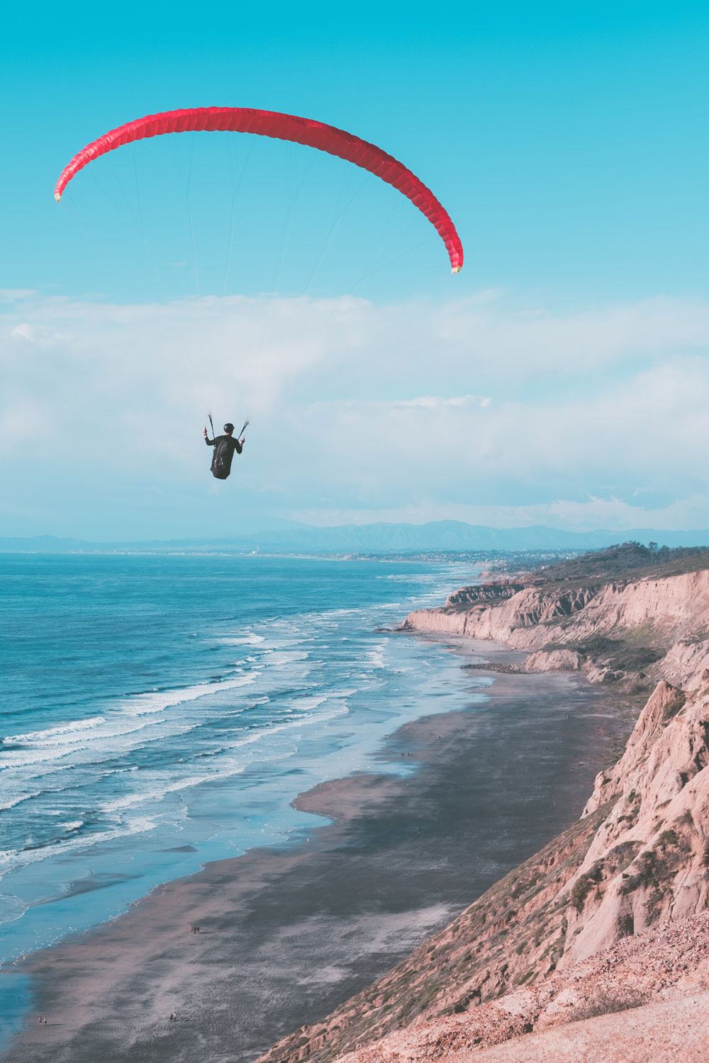 Paragliding over the Sonoma Coast
