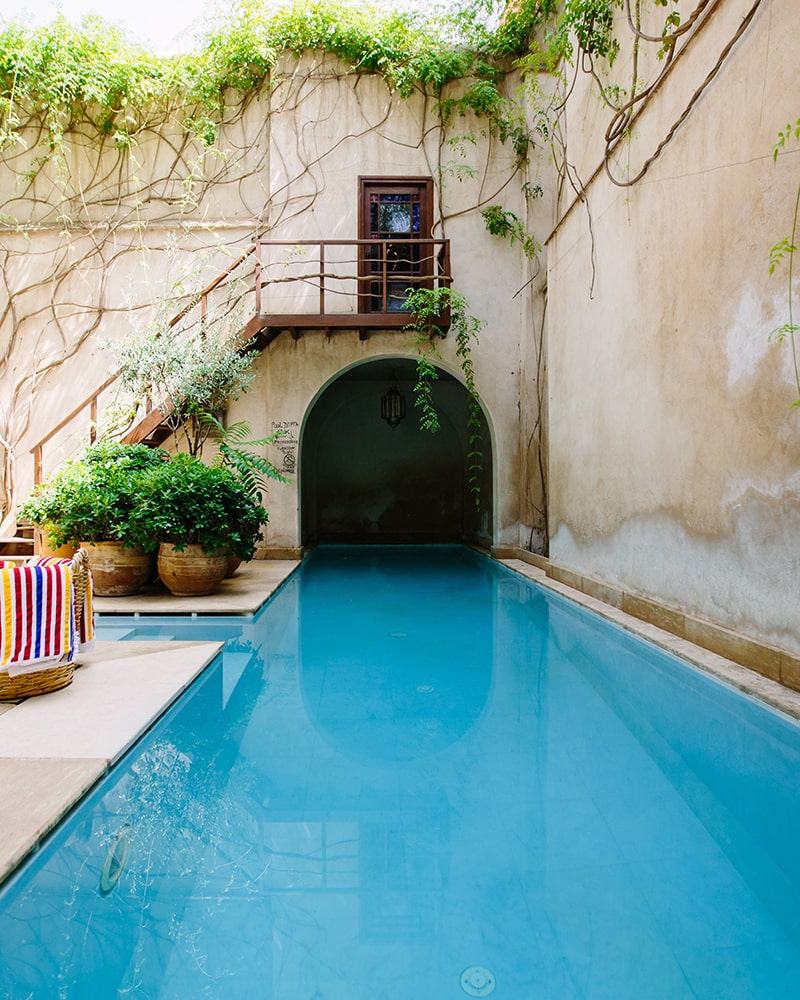 The courtyard pool
