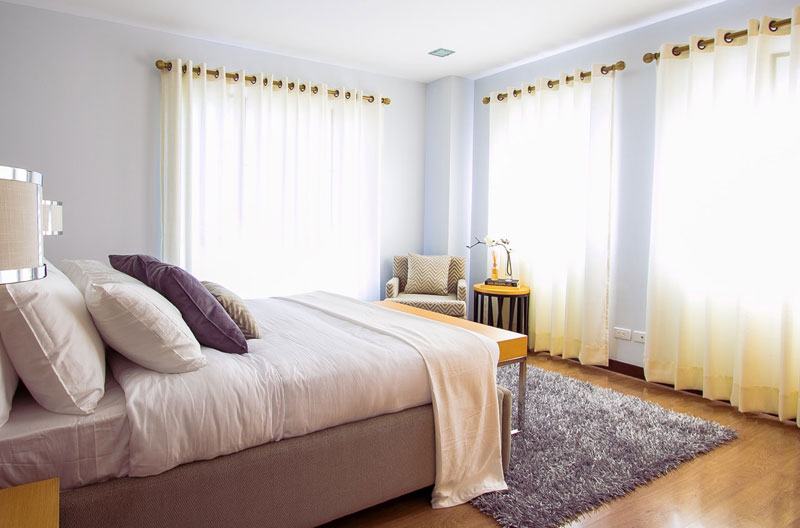 The Lark Room: Morning light through the bay windows